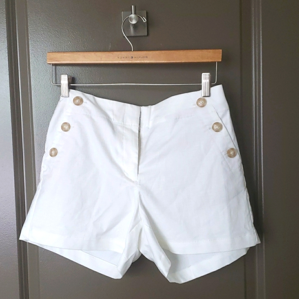 Sz 4 NWT white high waist Ann Taylor Loft shorts